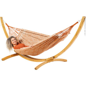 Hammock Tones of Honey with wooden stand