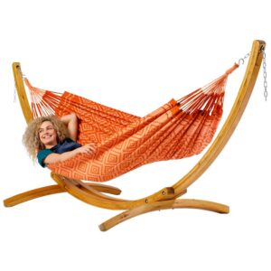 Hammock Tones of Cinnamon with wooden stand
