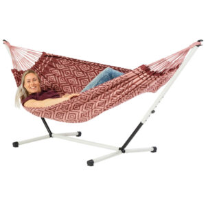 Hammock Tones of Eggplant with metal stand