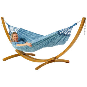Hammock Tones of Juniper with wooden stand