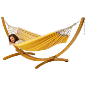 Hammock Tones of Parmesan with wooden stand