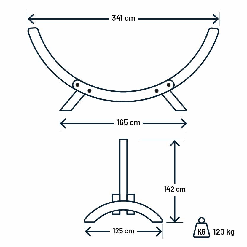 Luilak_Hangmat maten_Hout 300 Luilak_Hangmat maten_Hout 300