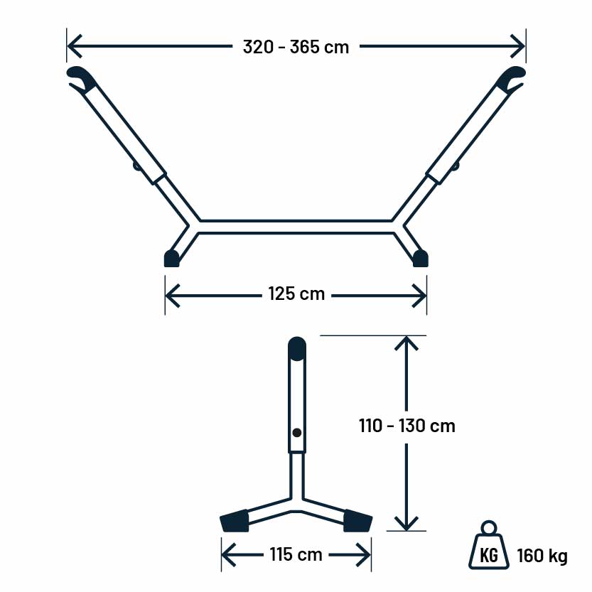Luilak_Hangmat maten_Metaal 350 Luilak_Hangmat maten_Metaal 350